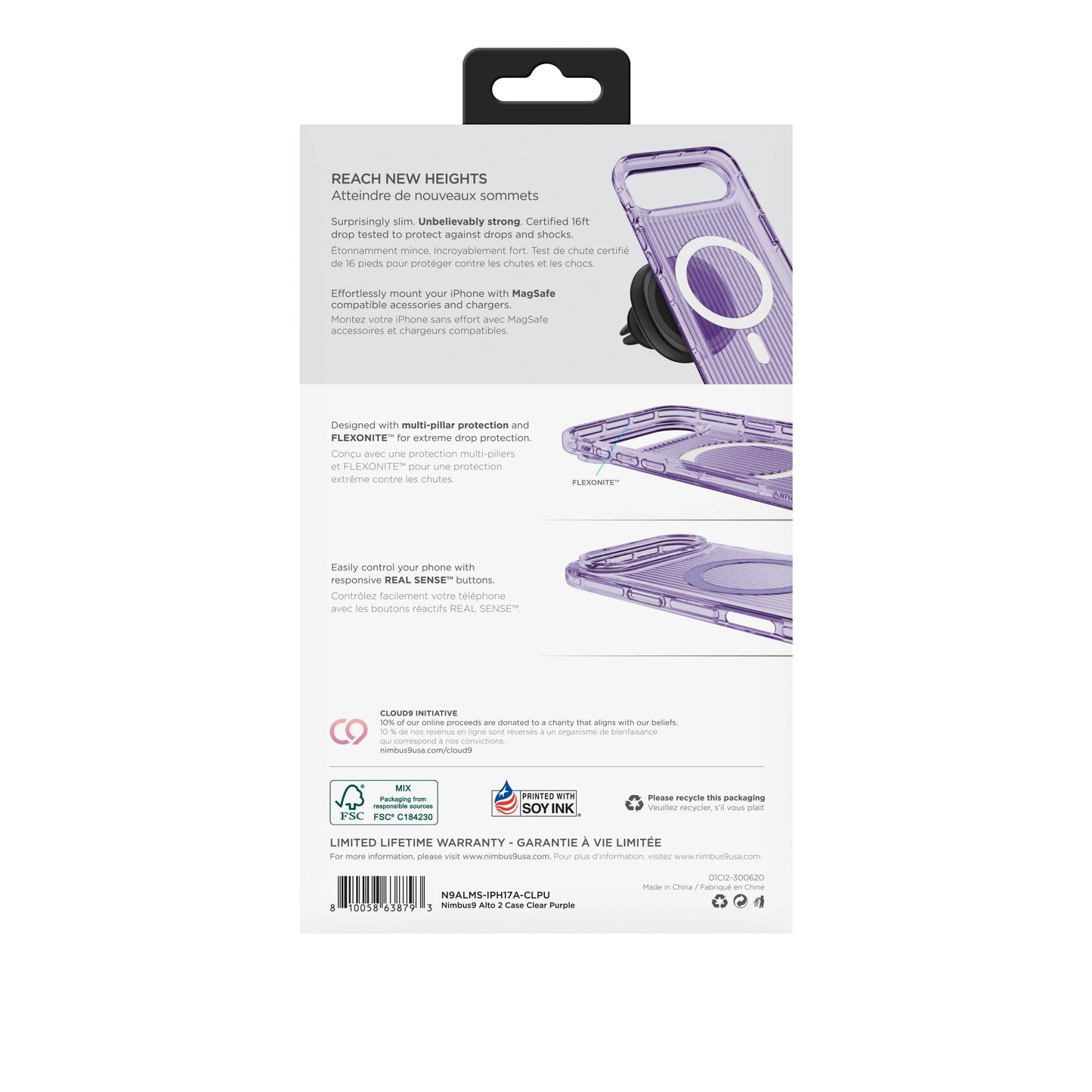 Nimbus9 Alto 2 iPhone Air MagSafe Case - Clear Purple