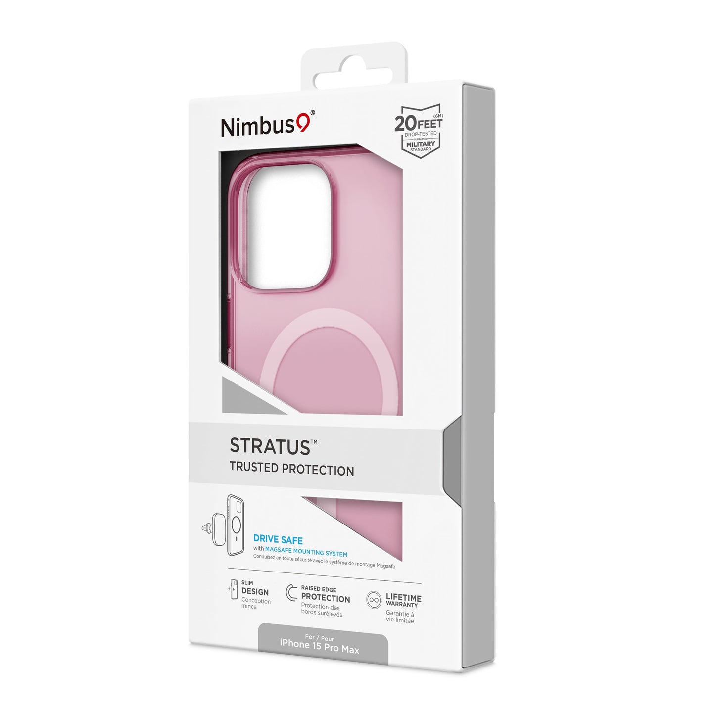 Nimbus9 Stratus iPhone 15 Pro Max MagSafe Case - Pink