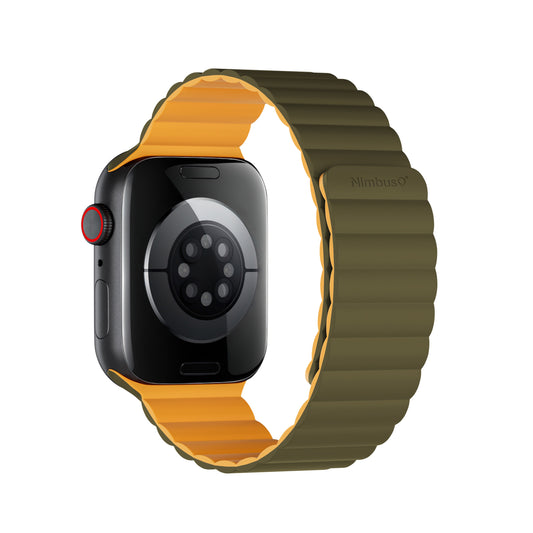 Correa magnética Nimbus9 para Apple Watch de 45 mm - Verde oliva