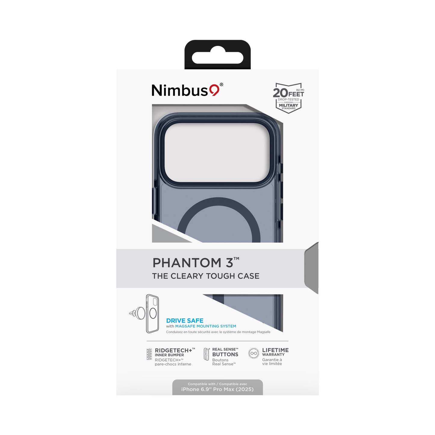 Nimbus9 Phantom 3 iPhone 17 Pro Max MagSafe Case - Steel Blue