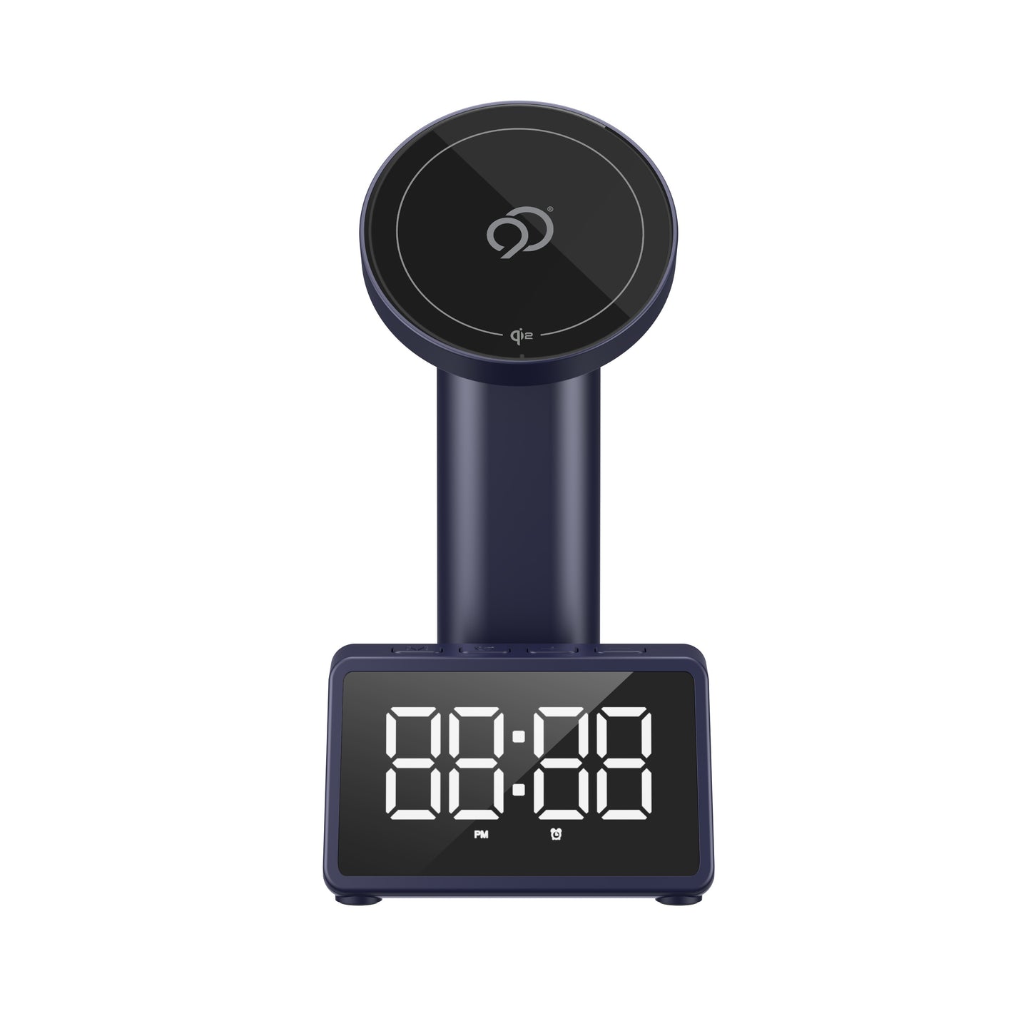 Nimbus9 Qi2 Wireless Charging Alarm Clock Stand MagSafe & Watch Compatible - Blue