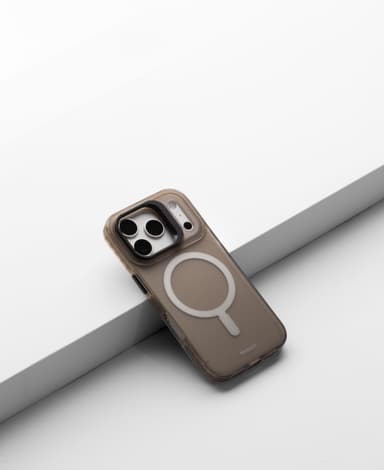 Stratus 2 case and magnet ring in close studio detail on a two-tone white and gray backdrop